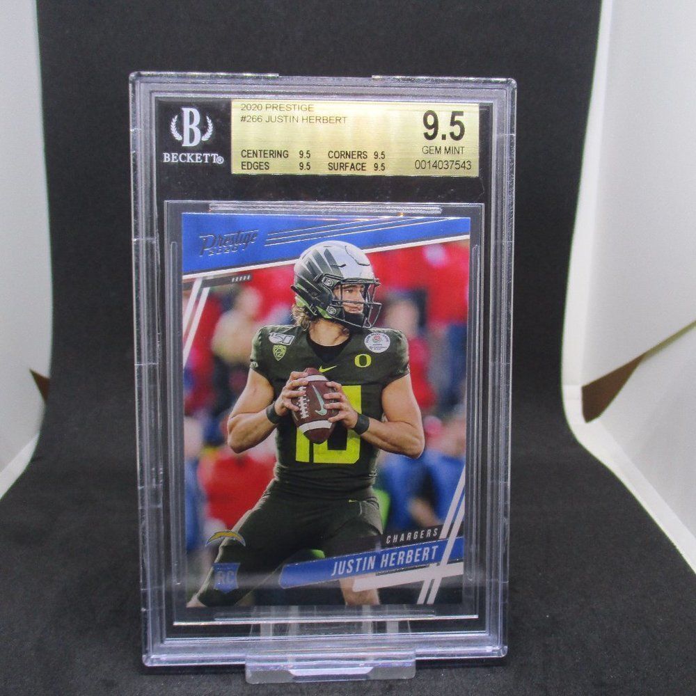Justin Herbert 2020 Panini Donruss Rated Rookie #303 BGS 9.5